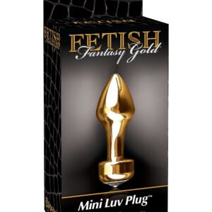 Fetish Fantasy Gold Mini Luv Plug Gold from Pipedream Products. Enjoy incredible back door bliss with this elegant Mini Luv Plug. The sleek anodized metal is smooth to the touch