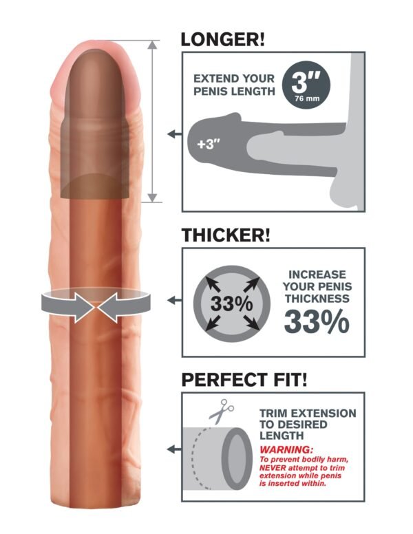 FANTASY X-TENSIONS PERFECT EXTENSION 3IN FLESH - Image 2