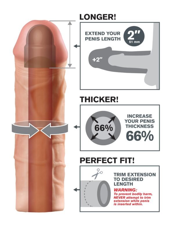 FANTASY X-TENSIONS MEGA EXTENSION 2IN FLESH - Image 2