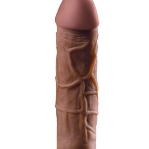 Fantasy X-Tensions Mega 2 inches Extension Medium Skin Tone Brown from Pipedream Products. Turn your penis into an instant pleasure machine with the incredible Fantasy X-Tensions. Now you can be all the man you can be and satisfy your partner with this ea