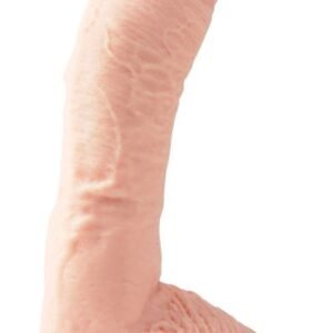 Basix Rubber Works Fat 10 inches Boy Dong Light Color Skin Tone Beige Flesh from Pipedream Products. Large Dong with balls is the perfect size for pleasure anytime. Great for beginners and experts alike