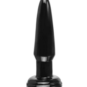 Fetish Fantasy Series Limited Edition Beginner's Butt Plug Black from Pipedream Products. The Beginner's Butt Plug is perfect for first timers looking to experiment with anal play. The soft