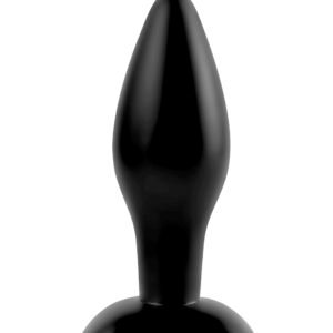 Anal Fantasy Collection Small Silicone Plug Black. At 1.5 inches wide with an insertable length of 3.5 inches