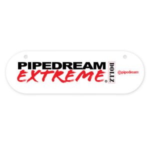 Pipedream Extreme Dollz Sign 6 inches by 18 inches. Promotional tool. These full color promotional signs look great in any retail environment and proudly display your favorite Pipedream brand. The double sided signs can be hung from the ceiling