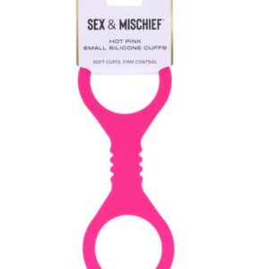 SEX & MISCHIEF HOT PINK SMALL SILICONE CUFFS