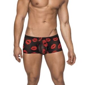 MINI SHORT SHEER LIPS BLACK LARGE