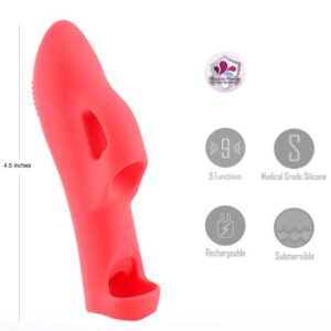 LANA LIQUID SILICONE FINGER VIBE RED