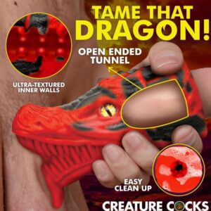 CREATURE COCKS DRAGON TAMER SILICONE STROKER RED