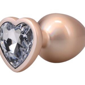 BOOTY BLING HEART DIAMOND JEW/ METAL PLUG L/GOLD