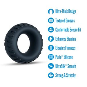 PERFORMANCE PLUS TRACTION TEXTURED COCK RING THICK