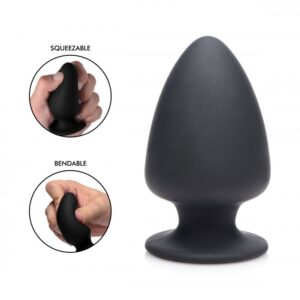 SQUEEZE-IT SILEXPAN ANAL PLUG SMALL BLACK