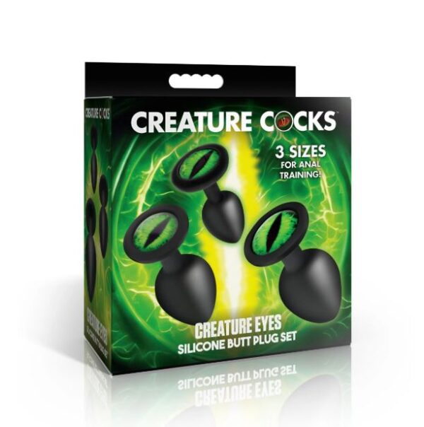 CREATURE COCK CREATURE EYES SILICONE BUTT PLUG SET
