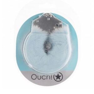 OUCH! HEAVY DUTY FLUFFY HANDCUFFS - POWDER BLUE