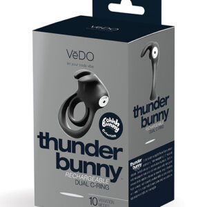 VEDO THUNDER BUNNY DUAL RING RECHARGEABLE BLACK PEARL