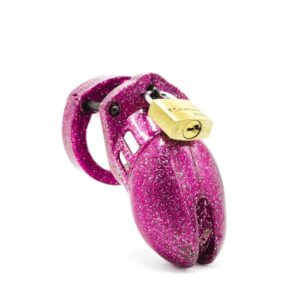CB-6000S PINK GLITTER CHASTITY KIT