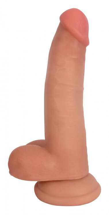 JOCK BARESKIN 8IN VANILLA DILDO W/ BALLS