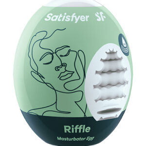 SATISFYER RIFFLE MASTURBATOR EGG LIGHT GREEN (NET)