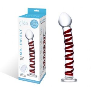 GLAS MR SWIRLY SPIRAL GLASS DILDO