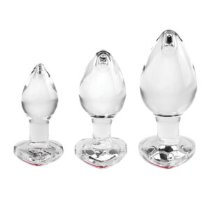 (D)ADAM & EVE RED HEART GEM GL PLUG SET