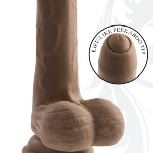 EVOLVED PEEK A BOO VIBRATING DILDO DARK