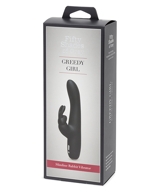 FIFTY SHADES OF GREY GREEDY GIRL RECHARGEABLE SLIMLINE RABBIT VIBRATOR