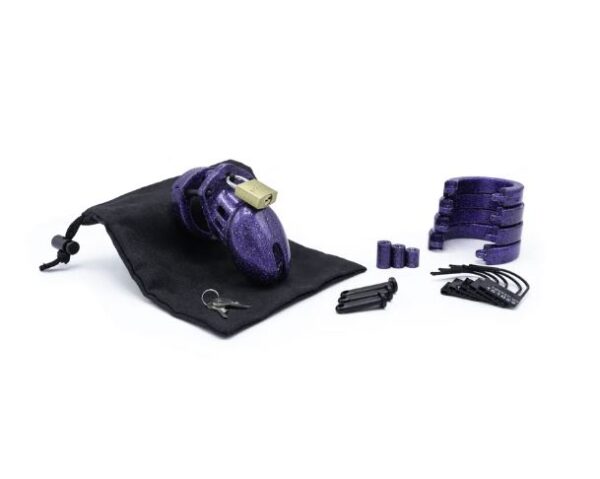 CB-6000 PURPLE GLITTER CHASTITY KIT