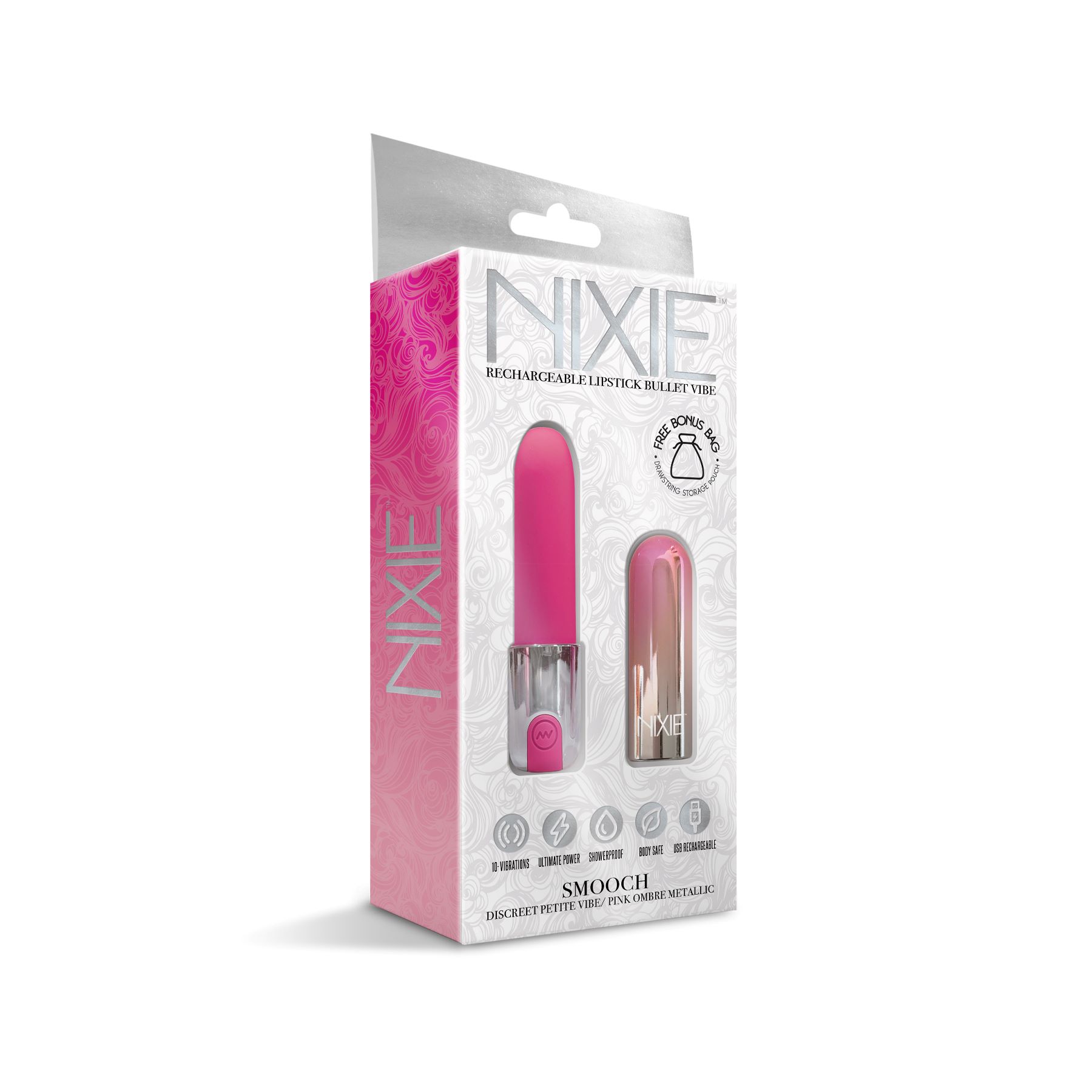 NIXIE LIPSTICK VIBRATOR PINK OMBRE