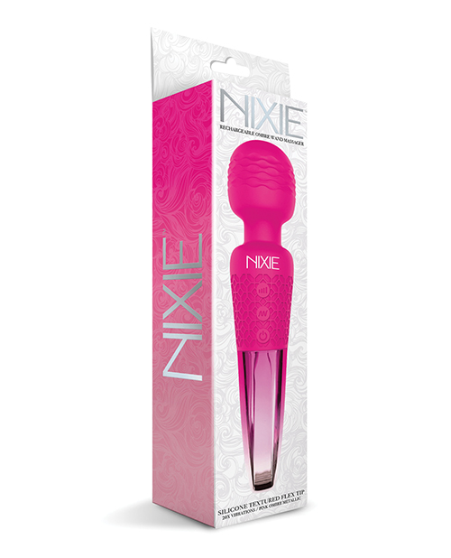 NIXIE WAND MASSAGER PINK OMBRE METALLIC