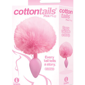 THE 9'S COTTONTAILS SILICONE BUNNY TAIL BUTT PLUG PINK