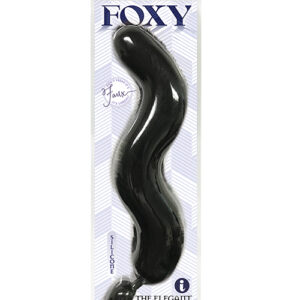 FOXY TAIL SILICONE BUTT PLUG BLACK