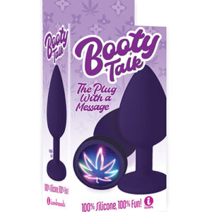 THE 9'S BOOTY TALK NEON LEAF SILICONE BUTT PLUG