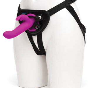 HAPPY RABBIT RECHARGEABLE VIBRATING STRAP ON HARNESS SET