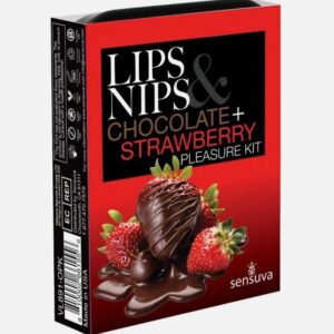 LIPS & NIPS PLEASURE KIT CHOCOLATE & STRAWBERRY
