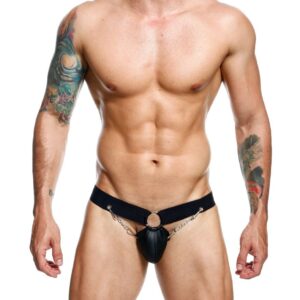 MALE BASICS DNGEON CHAIN JOCKSTRAP BLACK O/S