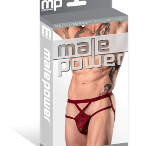 LUCIFER STRAPPY JOCK BURGUNDY S/M