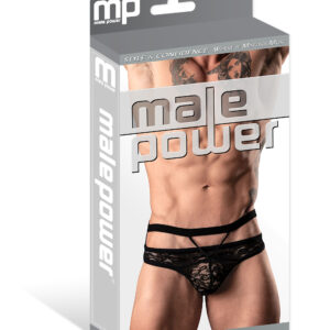 LUCIFER CUTOUT THONG BLACK L/XL