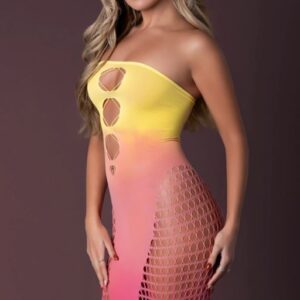 SEAMLESS GOWN OMBRE SUNSET O/S