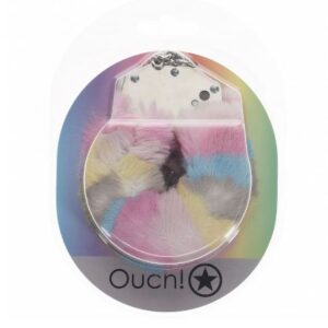OUCH! HEAVY DUTY FLUFFY HANDCUFFS - MULTICOLOR 2
