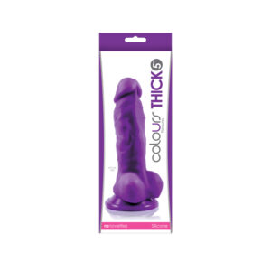 COLOURS PLEASURES THICK 5IN DILDO PURPLE