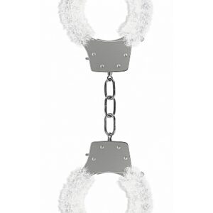 PLEASURE HANDCUFFS FURRY WHITE