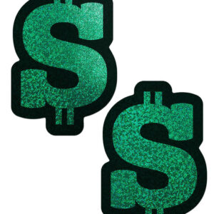 PASTEASE GREEN GLITTER DOLLAR SIGN
