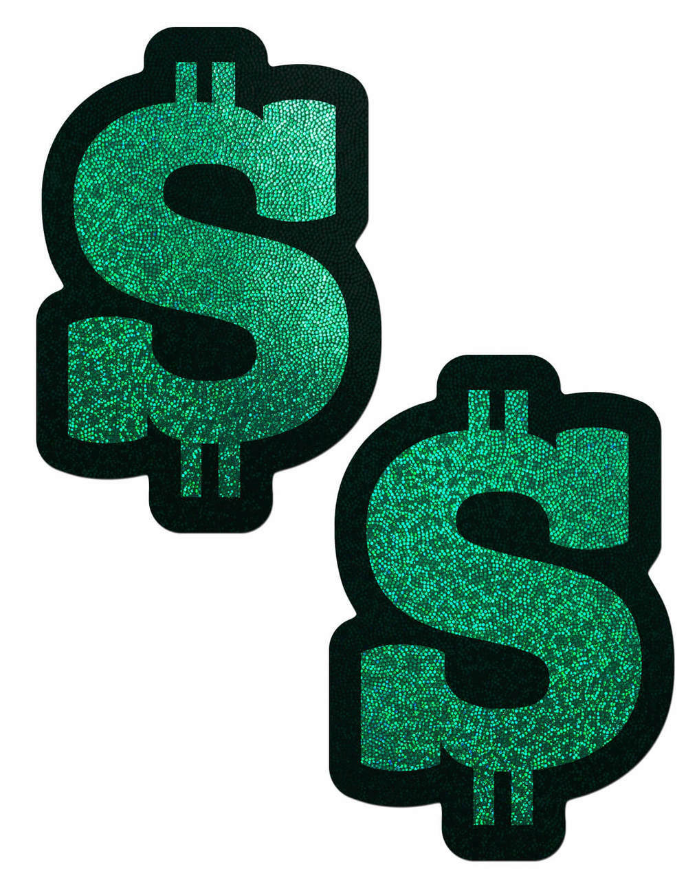 PASTEASE GREEN GLITTER DOLLAR SIGN