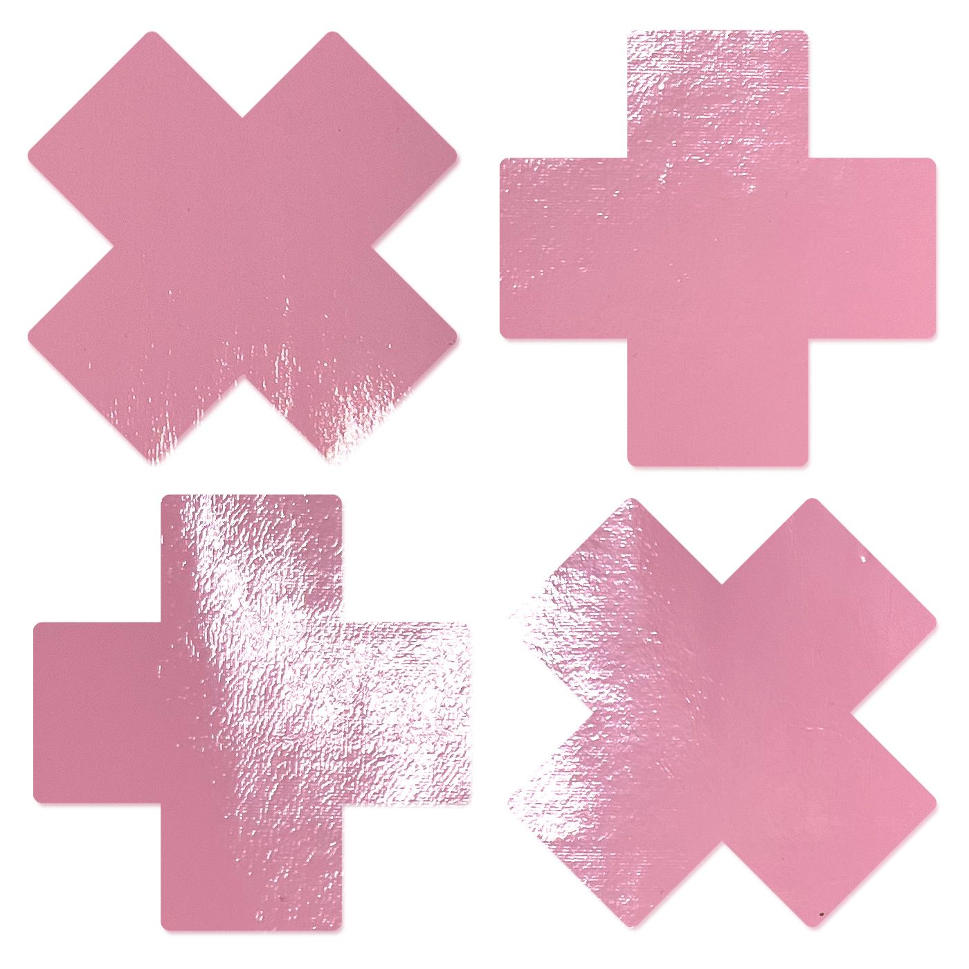 PASTEASE PETITE PLUS X FAUX LATEX BABY PINK CROSSES