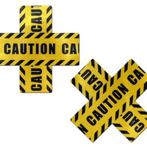 PASTEASE CROSSED CAUTION TAPE