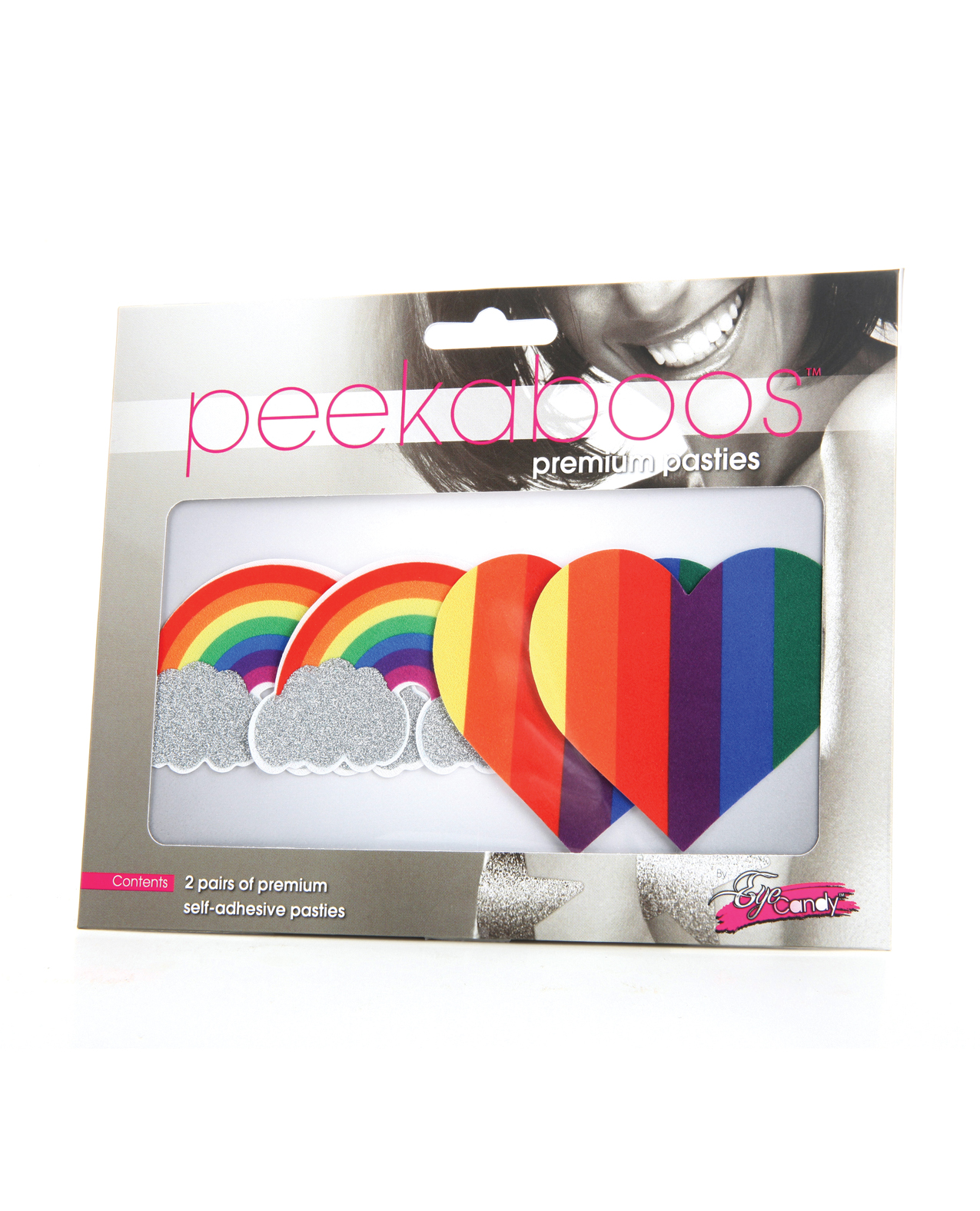 PASTIES PRIDE GLITTER RAINBOWS & HEARTS