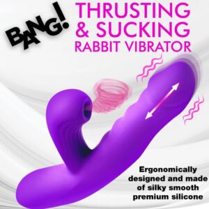 THRUSTING & SUCKING RABBIT VIBRATOR PURPLE