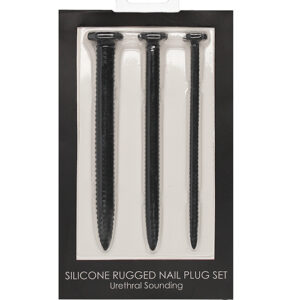 SILICONE SCREW PLUG SET URETHRAL SOUNDING BLACK