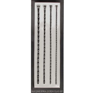 SILICONE SPIRAL SCREW PLUG SET BEGINNER URETHRAL SOUNDING BLACK