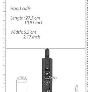 B&W HOGTIE W/ HAND & ANKLE CUFFS BONDED LEATHER