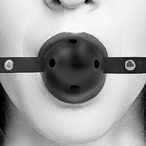 B&W BREATHABLE BALL GAG BLACK